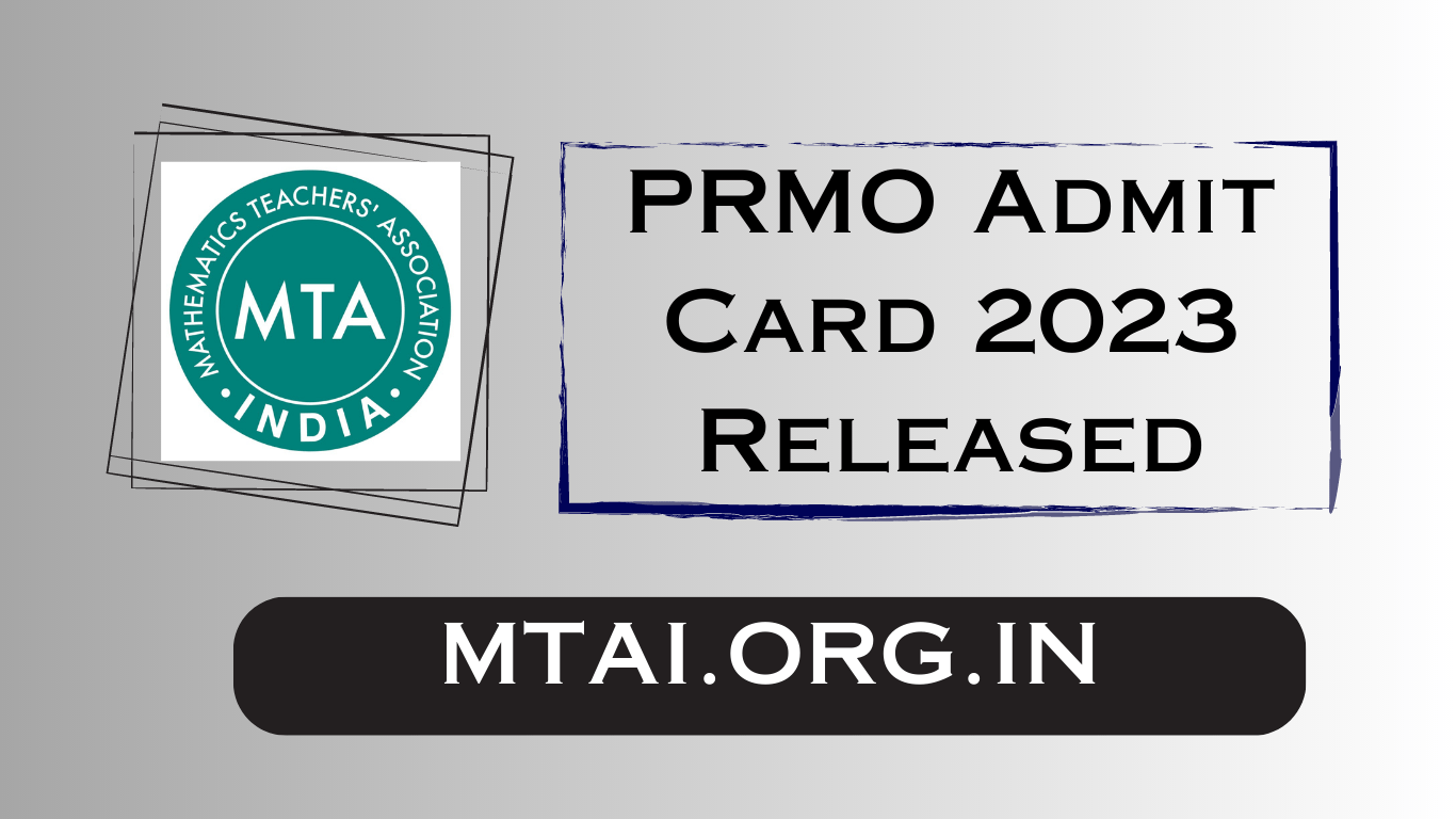 PRMO Admit Card 2023